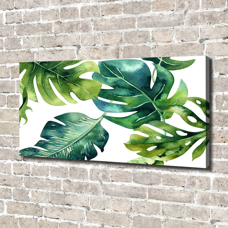 Bay Isle Home Tropical Leaves Wrapped Canvas Art Prints Wayfair.co.uk